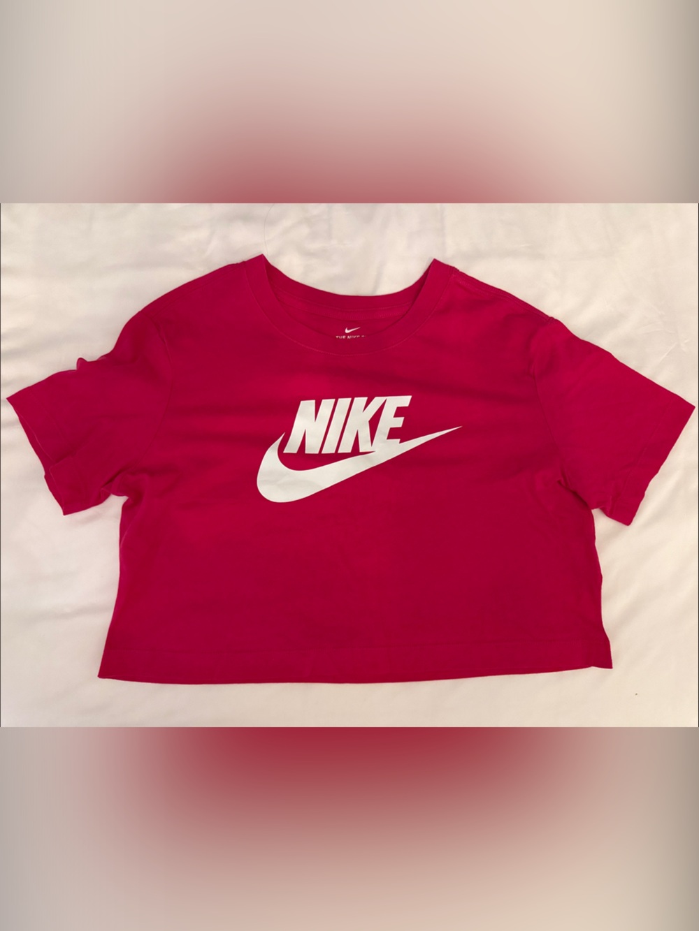 Nike Red Crop Logo Tee